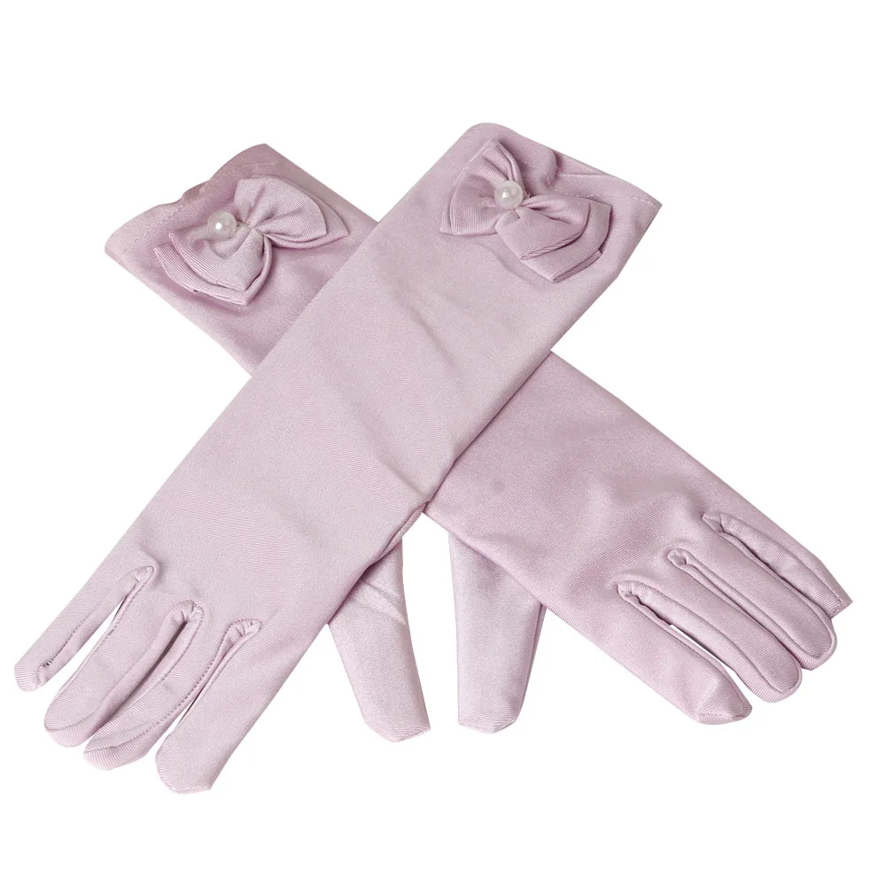 Длинные перчатки принцессы 11 цветов для девочек подарок на день рождения синие