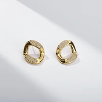 fashion high grade elegant refined simple geometric earrings ins cold personality design sense of women jewelry wedding banquet