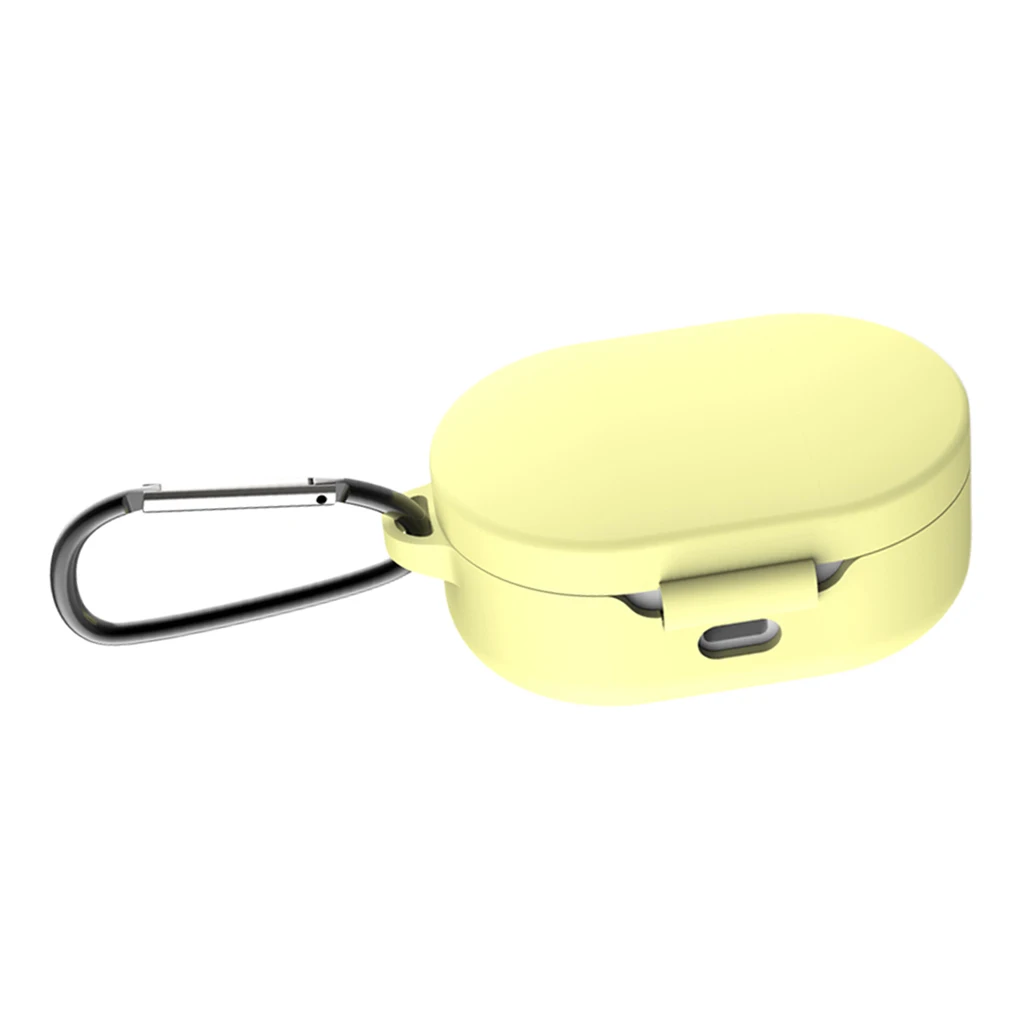 Yellow 71 x 46 x 31 Силиконовый защитный чехол с кольцом для Xiaomi mi Red mi AirDots наушники Bluetooth модные беспроводные наушники - Цвет: Yellow 71 x 46 x 31