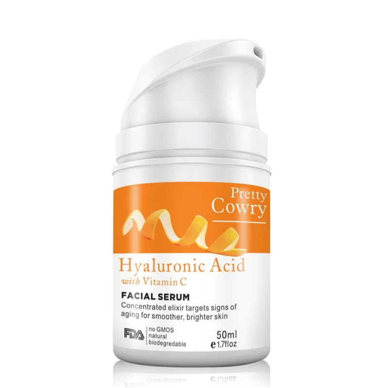 

Hot! Vitamin C orange 100% pure anti-aging plant extract Hyaluronic acid liquid whitening blemish serum facial cream