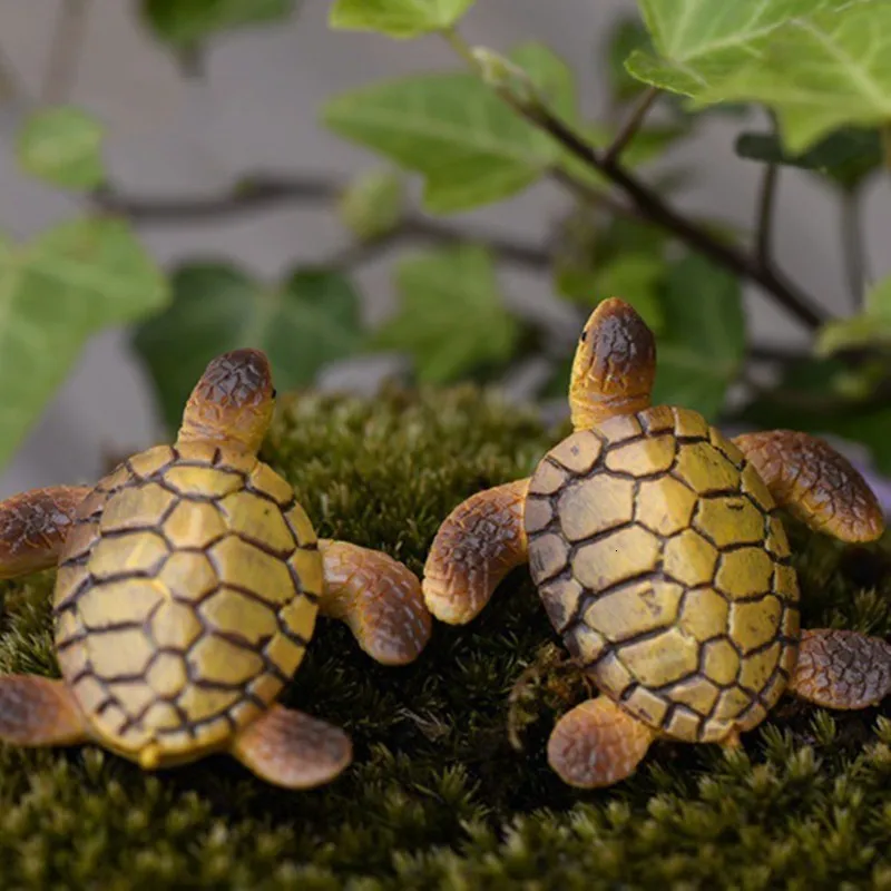 10/30/50/100pcs Green Sea Turtle Miniatures Landscape Fish Tank Decoration Simulation Animal Aquatic Ornament | Дом и сад