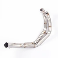 motorcycle exhaust front connect tube header pipe stainless steel exhaust system for yamaha mt07 until 2020 years