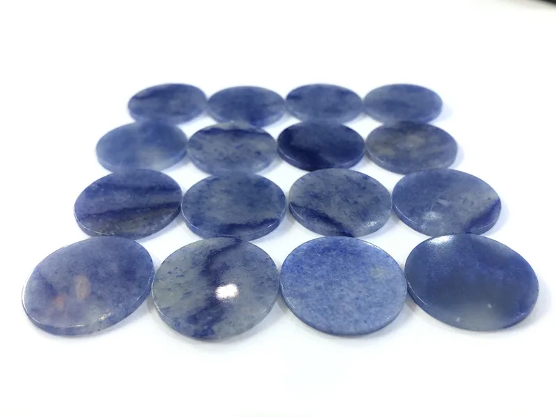 

natural Cabochon Blue Aventurine flat cabochon 25mm 30mm jajsper gemstone CABS loose beads for jewelry pendant
