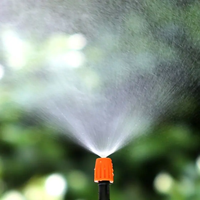 

20PCS Adjustable Misting Nozzle with Tee Joint Connector for Garden Irrigation