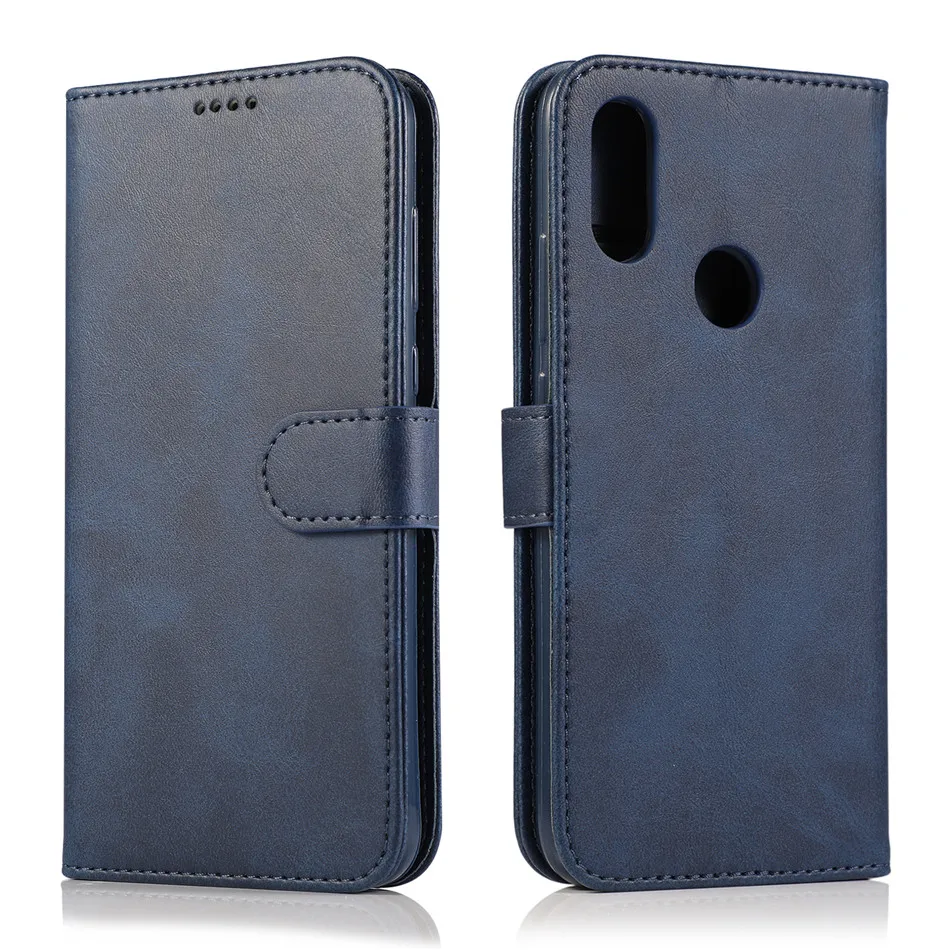 Blue Micgita бизнес кожаный чехол для Xiaomi Redmi Note 7 Note 8 Pro держатель для фото флип-бумажник чехол для Xiaomi Redmi 7A - Цвет: Blue