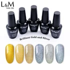 Ibdgel 6 шт. УФ гель лак для ногтей светодиодный отмачиваемый лак Звездный супер мерцающий золотой серебряный дизайн ногтей Красота Маникюр Декор Коллекция