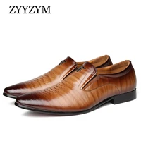 zyyzym men dress shoes leather lace up vintage men formal shoes casual 2021 spring new footwear large size 38 48