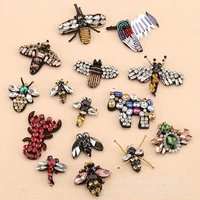10pcslot 3d decorative nail bead drill diamond sew embroidery patches for clothing accessories animal bee insect hat bag