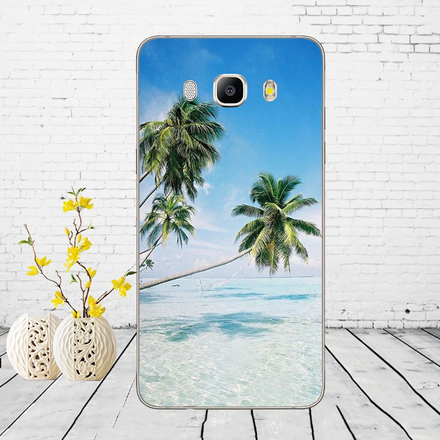 10 Летний пляж на закате на море пальмы чехол с елкой Крышка для samsung Galaxy a3 a5 A6 A8 j3 j5 j7 - Цвет: 10