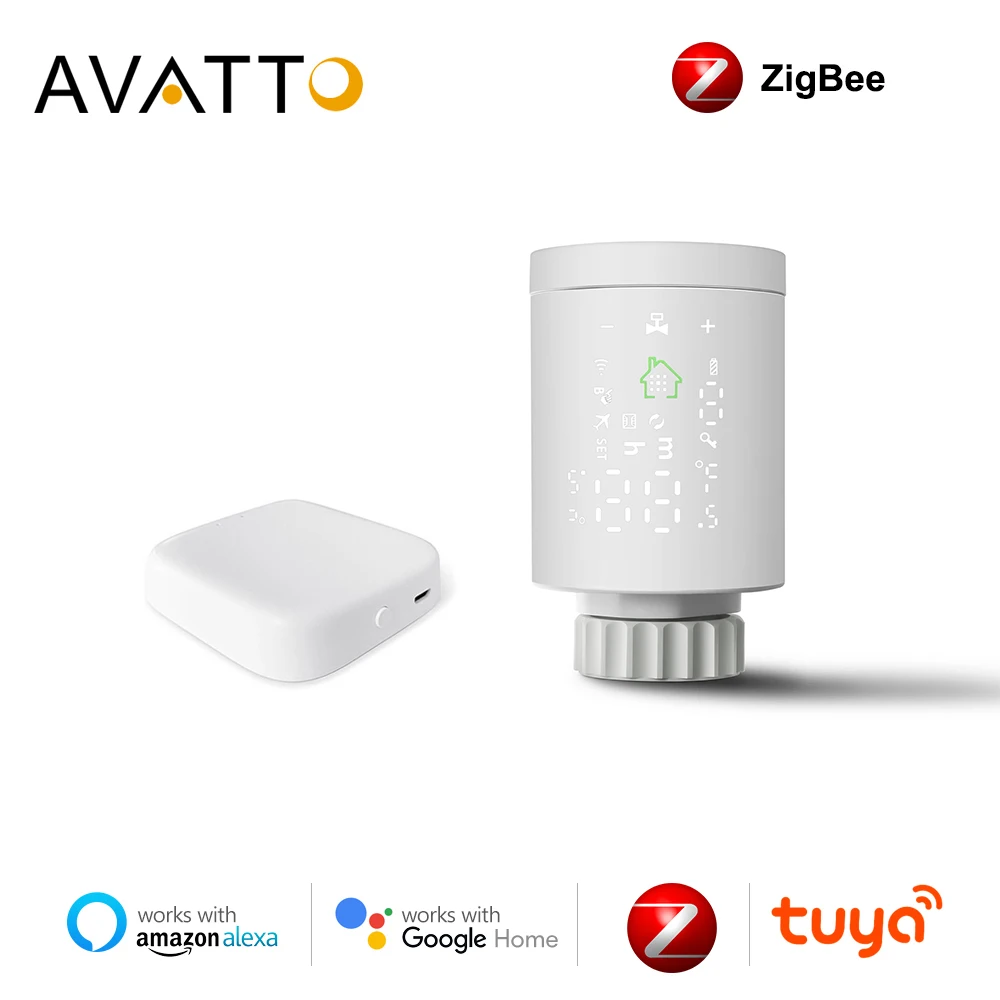 Умный радиатор AVATTO Zigbee термостат клапан термостата Tuya привод радиатора