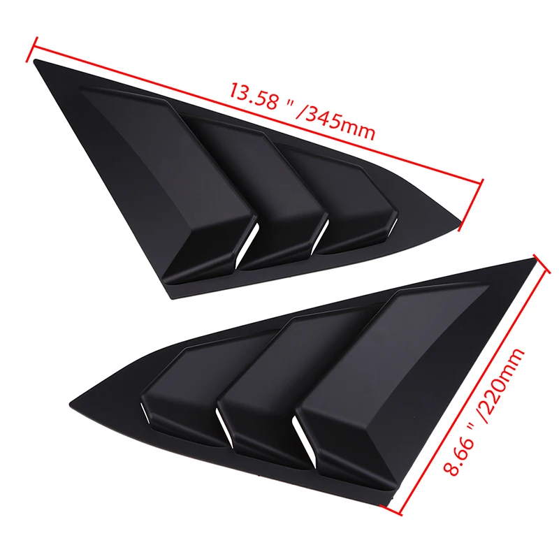POSSBAY Auto Window Louver Fit for Honda Civic Sedan 2016-present ABS Rear Panel Decoration Bonnet Vents | Автомобили и мотоциклы