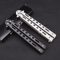 stainless steel cs go role play training knife without edge blunt tool easy to carry folding knife comb can pinch turn throw