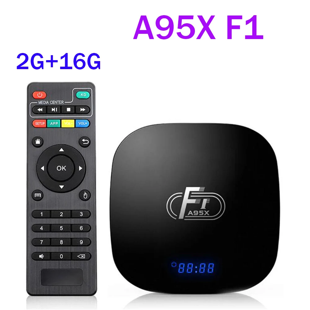 Приставка Смарт-ТВ A95X F1 Android 8 1 4 ядра 2 + 16 ГБ ГГц Wi-Fi Гб | Электроника