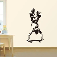 inverted skateboard sport wall sticker for children boy rooms decoration living room mural decals stickers home wallpaper
