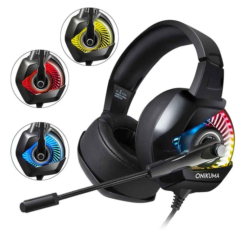 Игровая гарнитура Проводные ПК Игровые наушники с микрофоном для playstation 4 Xbox-One 3 5