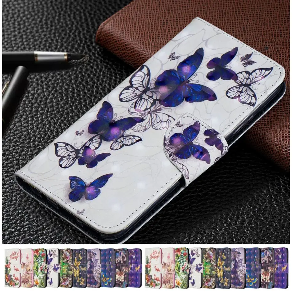 Милый чехол-книжка с кошкой и бабочкой для телефона Sony Xperia 10 8 5 XZ5 Xperia8 Xperia5 цветной