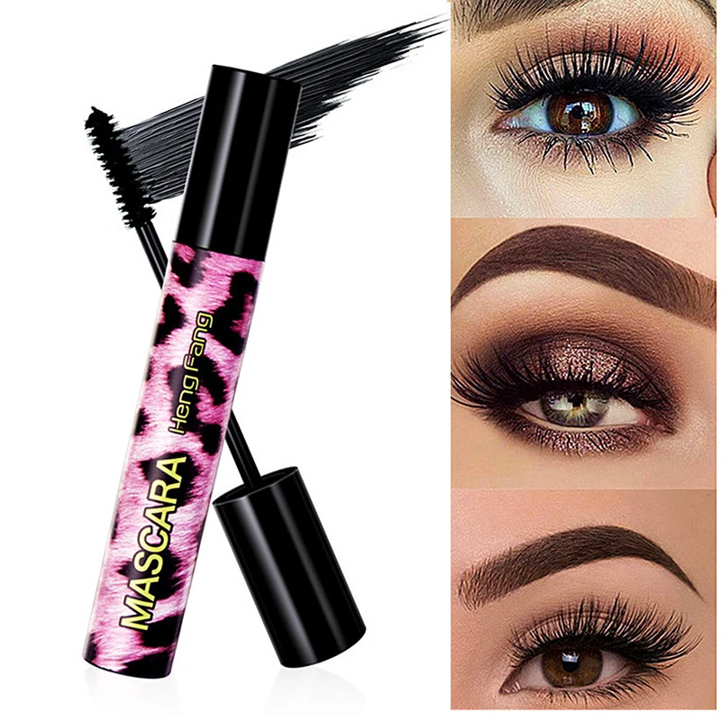 Утолщенная Черная тушь для глаз стойкая Завитая розовая леопардовая Водостойкая