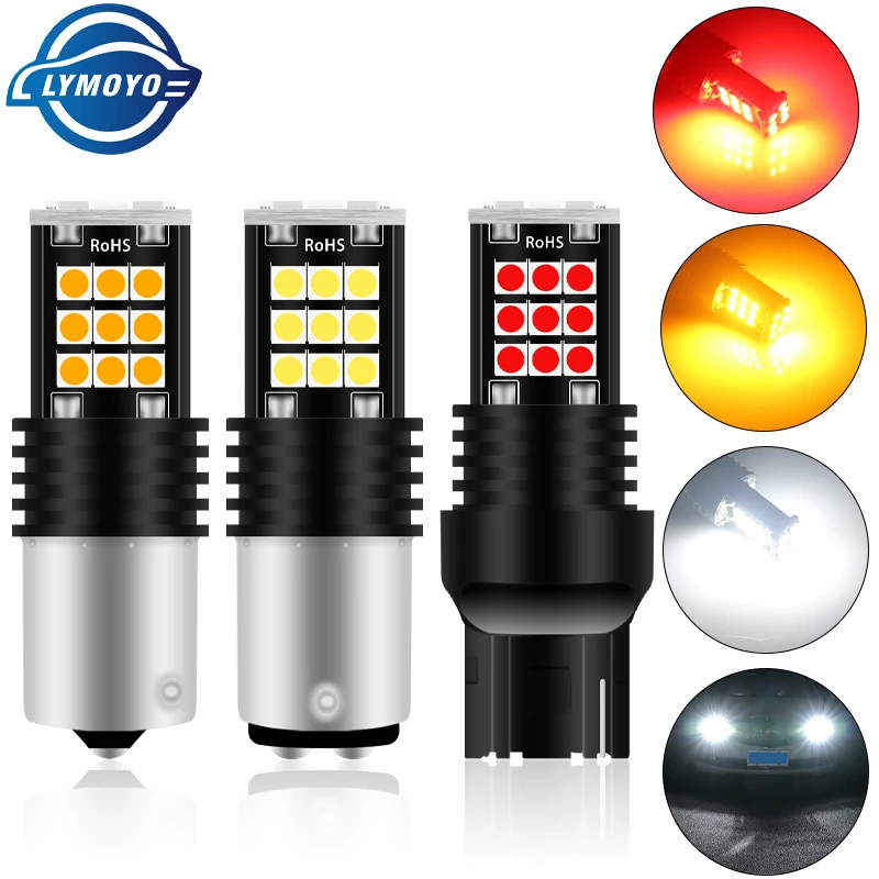 

2PCS Canbus p21w Led 1156 ba15s 1157 p21/5w bay15d bulb 3030SMD Turn Signal T20 7440 w21w 7443 w21w/5w Brake Backup Light 12V