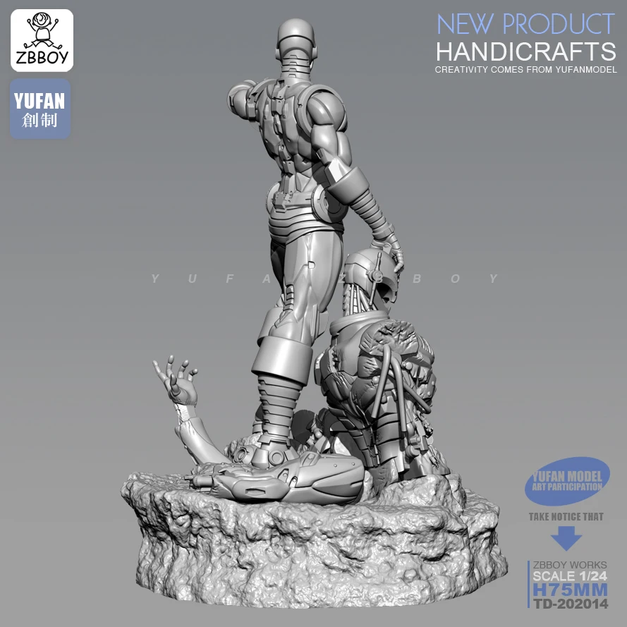 

1/24 Resin Figure Kits Soldier Model self-assembled 75MM TD-202014