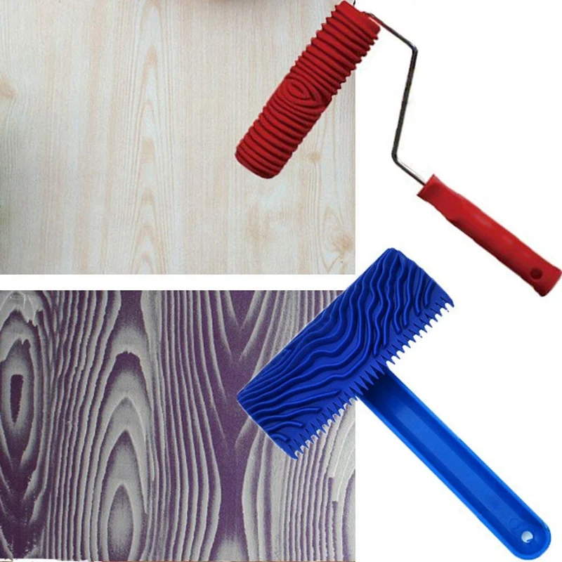 

CSS Imitation Wood Pattern Tool Set Eg300T 7 Inch Rubber Roller + Ms16 Imitation Realistic Wood Grain Tool Wood Grain Coating Em