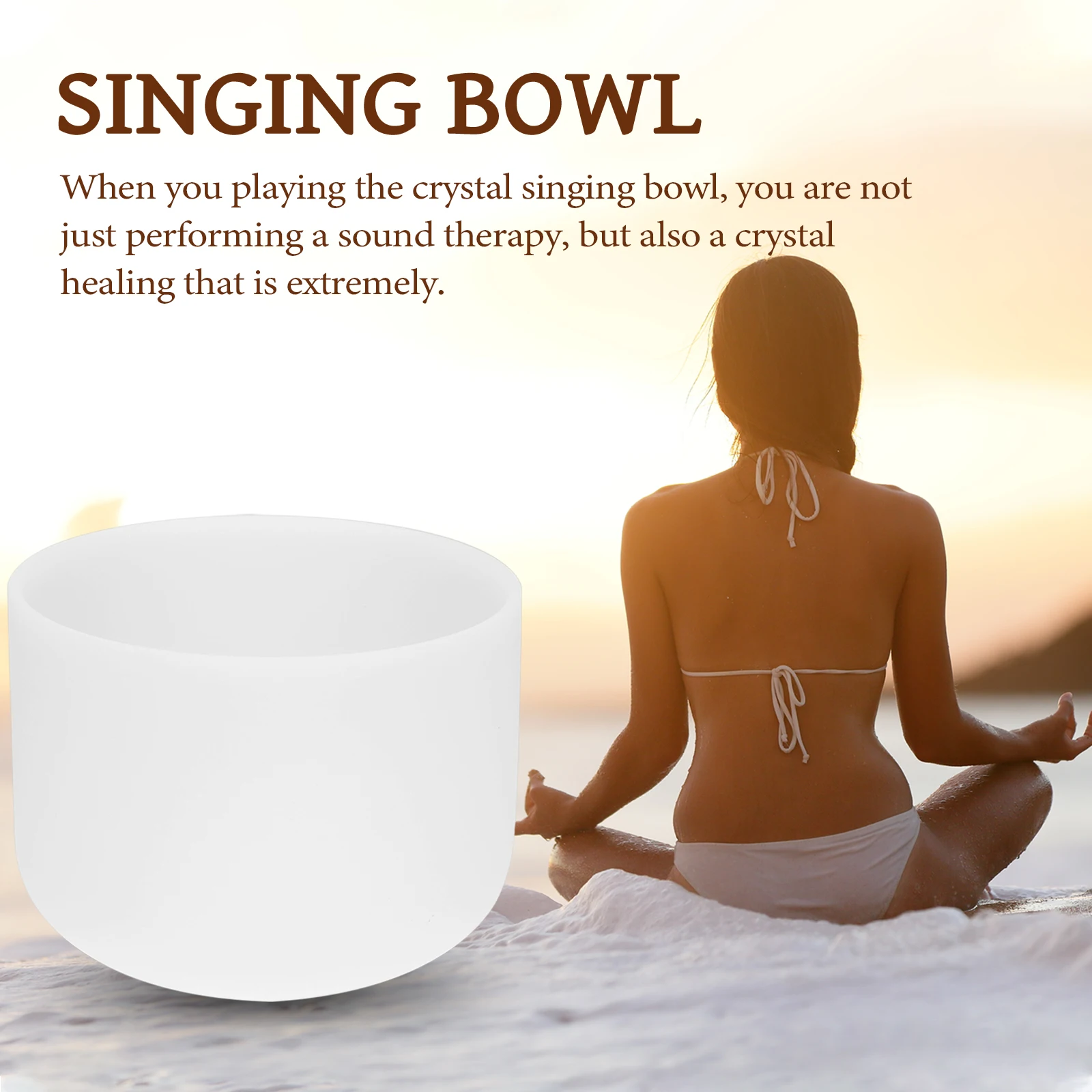 

432HZ Crystal Struck Bowl Ritual Music Therapy Yoga Meditation Singing Bowls Percussion Instruments