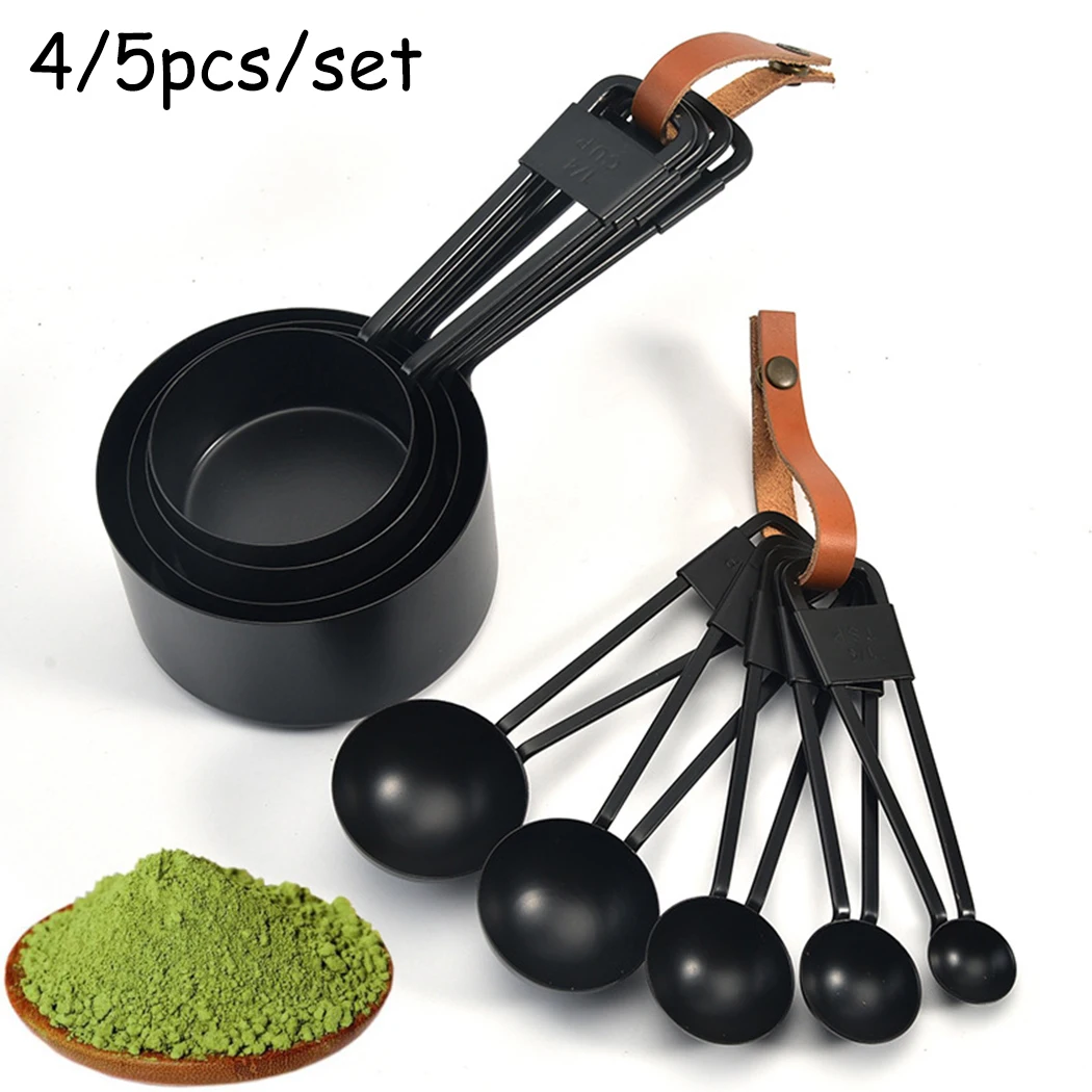 

Spoon Measuring Cups Black Non-Stick Premium Kitchen Household Supplies