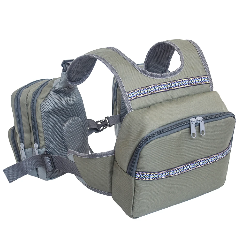 5. Жилет на молнии с несколькими карманами для ловли нахлыстом прочная поясная