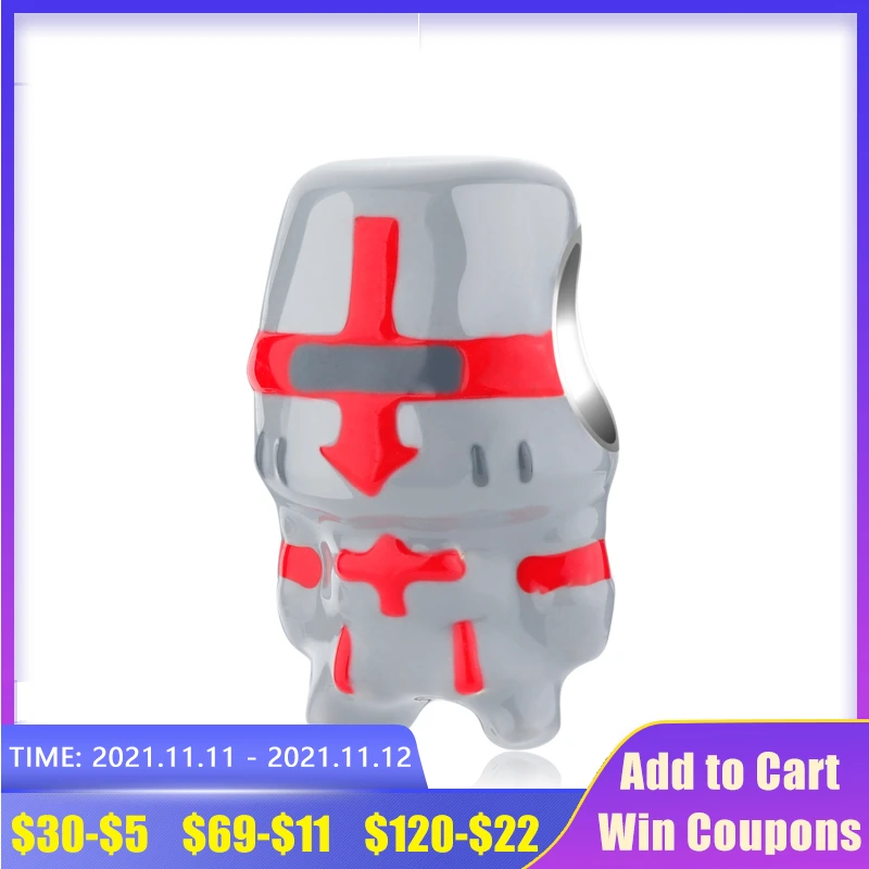 

Arrow Helmet Knight Original 925 Sterling Silver Beads Creative Design Fit Original Charms Bracelet Bangles DIY Jewelry