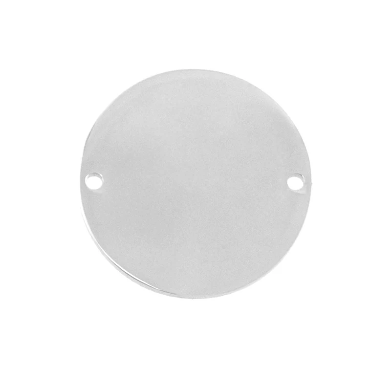 

Stainless Steel Blank Round Pendant Double Hole Connector For Jewelry Making Mirror polished Disc Charm Wholesale 50PCS