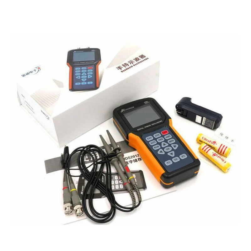 

JDS2022A Multimeter Oscilloscope TFT LCD Digital Storage 200MSa / s 20MHz 2-Channel Automotive Handheld Oscilloscope