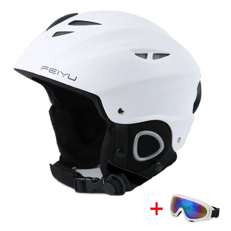 

Outdoor Sports Ski Snowboard Helmet with Goggles Windproof Breathable Skiing Skating Helmet Winter Thermal Snowmobile Helmet