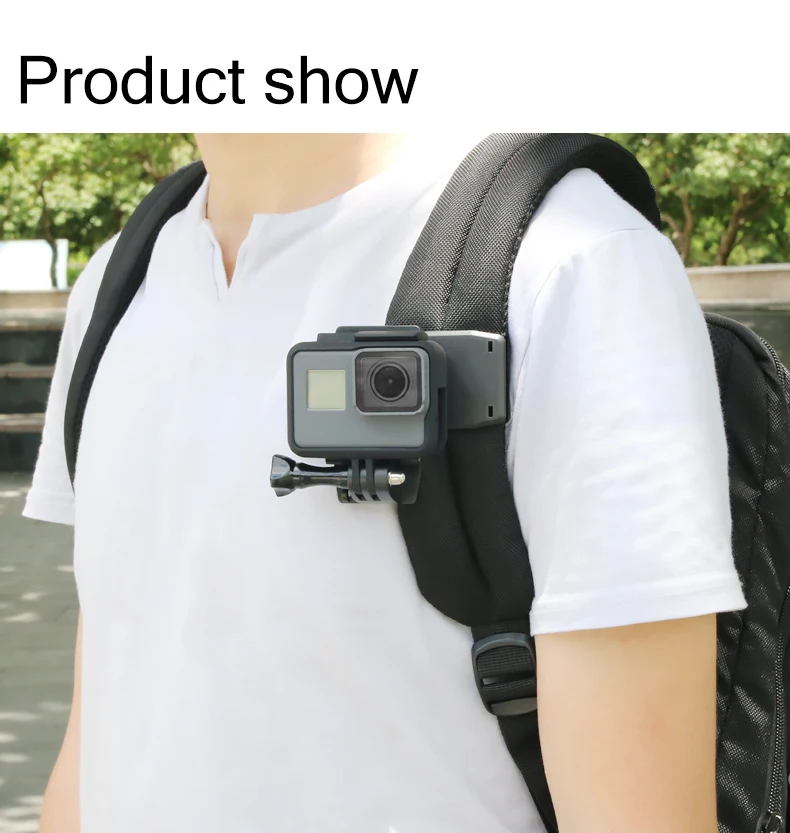 Зажим для экшн-камеры для GoPro Hero 8, 7, 6, 5, 4, крепление на 360 градусов, вращающийся зажим, крепление для рюкзака для Session 3+ 3 SJCAM SJ4000 Garmin