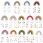 Скандинавский Радужный ткацкий орнамент ручной работы для детской комнаты настенный аксессуар для украшения дома