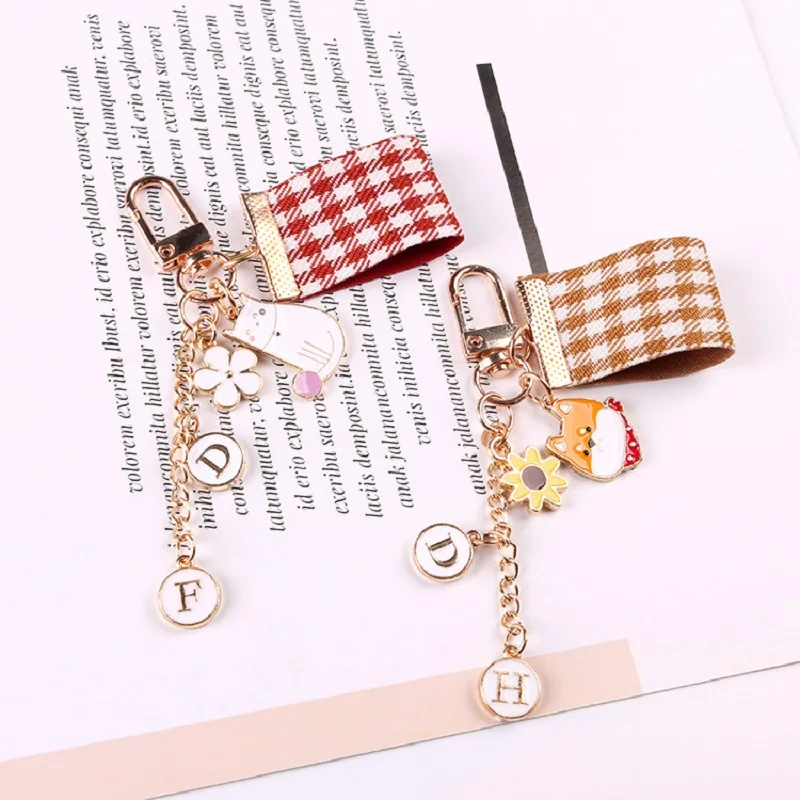 2020 Animal Cat Dog duck Keychain Key Chains Cartoon Ribbon Letter Ring Fashion Jewelry Gift For Women | Украшения и аксессуары