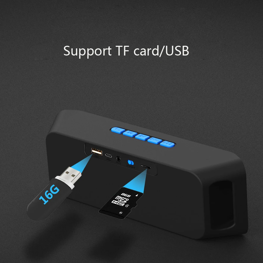 

10 PCS a lot SC208 Wireless Bluetooth Speaker Portable Dual Horn Small Stereo Car Subwoofer For PC & Phone