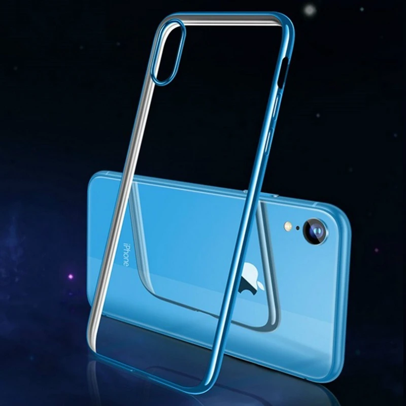Мягкий прозрачный чехол с покрытием для iphone X XS MAX 10 XR 7 8 6 6s Plus модный