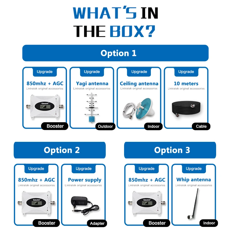 3g signal booster agc b5 850 umts cdma cellphones cellular amplifier sound mobile phone repeater accessories kit antenna 850mhz free global shipping