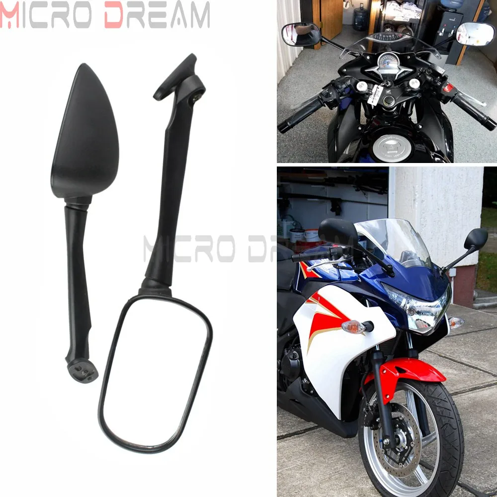 

For Honda CBR250 2011-2012 CB1300S 2003-2012 ABS Motorcycle Rearview Long Rear View Mirror Sport Bike Left & Right Side Mirrors