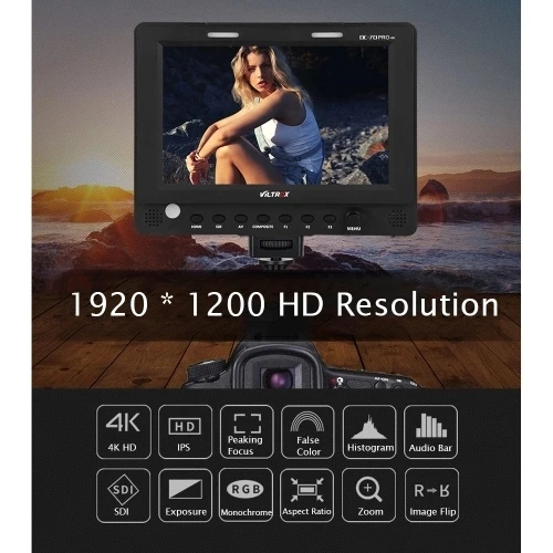 Акция-Viltrox DC-70 PRO 7 дюймов 1920x1200 IPS камера видео полевой монитор Поддержка 4K HD/SDI/AV/TALLY