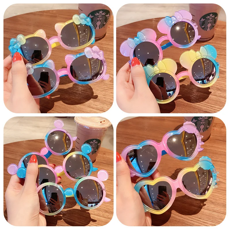

2021 Baby Boys Girls Star Cartoon Round Colors Sunglasses Children UV400 Goggles Outdoor Kids Summer Beach Holiday Eyewear