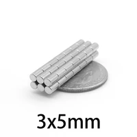 50100200300800pcs 3x5mm powerful strong magnetic magnets 3mmx5mm permanent neodymium magnets 3x5mm small round magnet 35mm