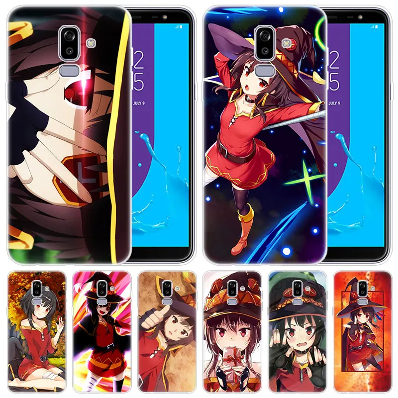 Роскошный мягкий силиконовый чехол аниме Konosuba Megumin для Samsung Galaxy J8 J7 J6 J4 J2 2018 Core J3 2016