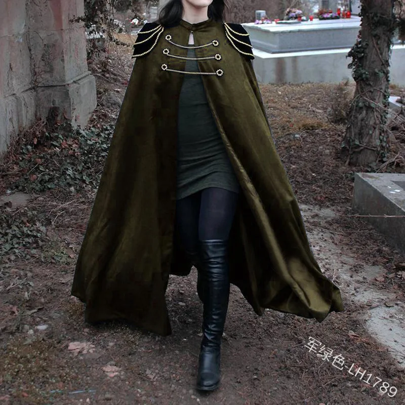 Женская винтажная накидка в пол Длинная средневековом стиле размера плюс XXXXL XXXXXL
