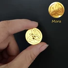 Genshin ударная металлическая монета Mora универсальная валюта игровая металлическая монета усиливающее оборудование Tivat Косплей Аксессуары