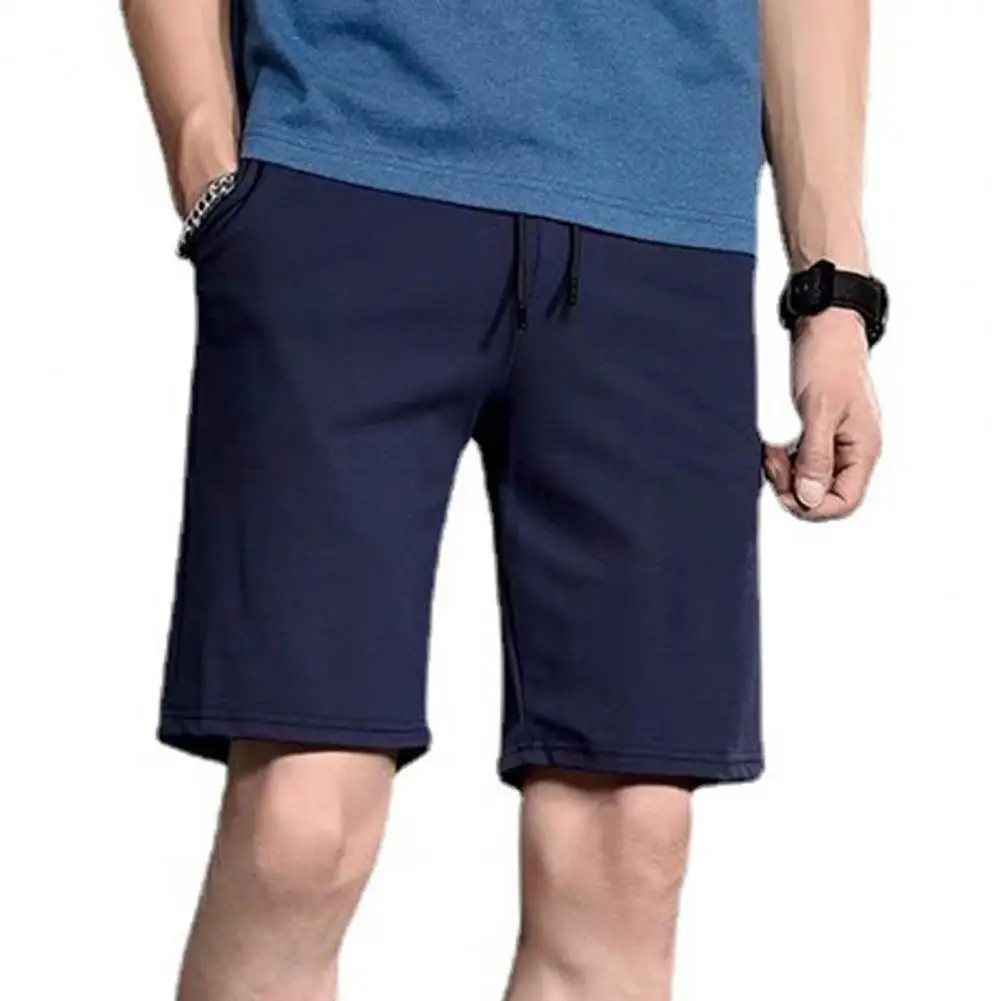 

Plus Size Fashion Men Shorts Solid Color Quick Drying Summer Mid Rise Loose Fitness Sports Short Trousers шорты мужские 2021