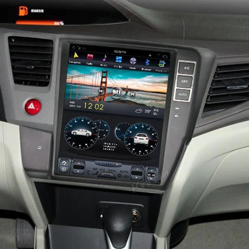 KiriNavi вертикальный экран Tesla стиль 10 4 &quotAndroid 9 0 автомобильное радио для Honda Civic