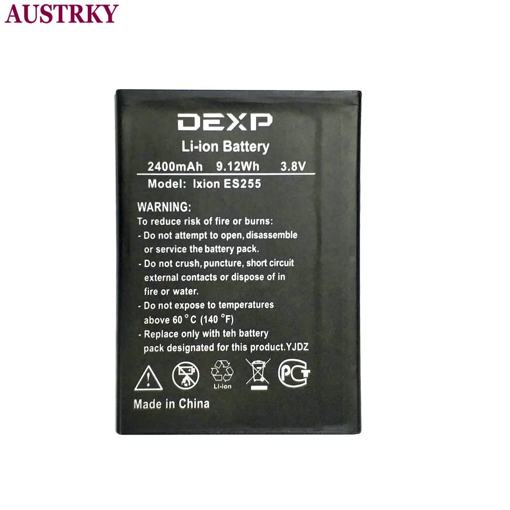 Новая запасная батарея 2400mAh для DEXP Ixion ES255 Fire Phone + номер отслеживания в