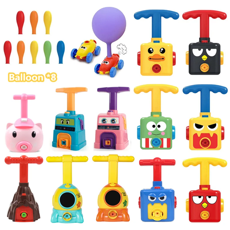 

Cartoon Inertial Power Balloon Car Toy Puzzle Fun Inertial Power Car Balloon Toys for Children Educational Science Experiment