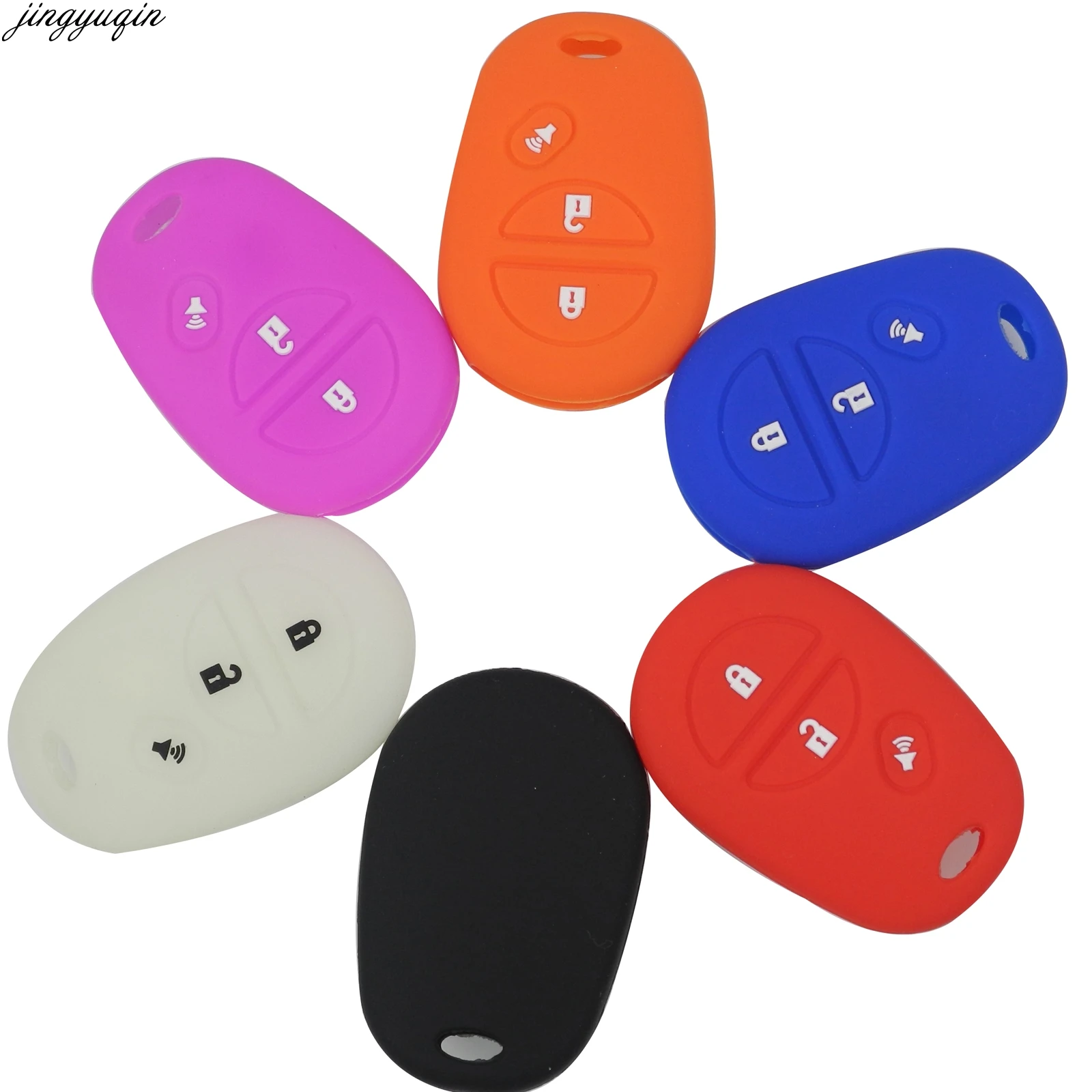 30 шт. 3 кнопки силиконовый дистанционный брелок автомобильный ключ чехол