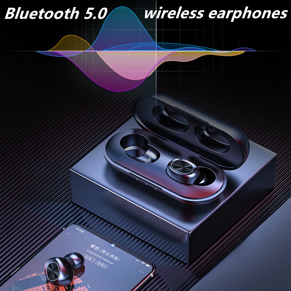 B5 TWS wireless Headphones Business Bluetooth earphones Waterproof earbuds Noise Reduction Earpieces For Xiaomi iPhone goophone images - 6